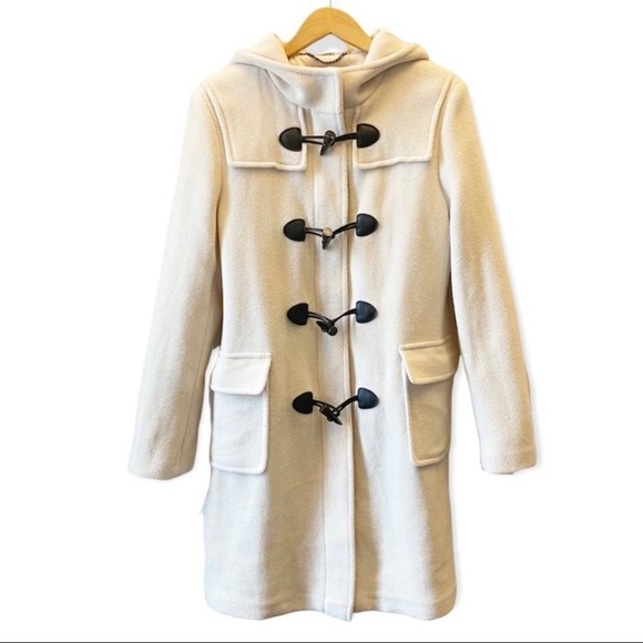 Pure Wool Boxy Hooded Long Coat - Picture 10 of 11